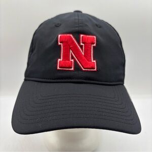 adidas Nebraska Cornhuskers NCAA Black Aeroready Performance Hat Adjustable OSFM